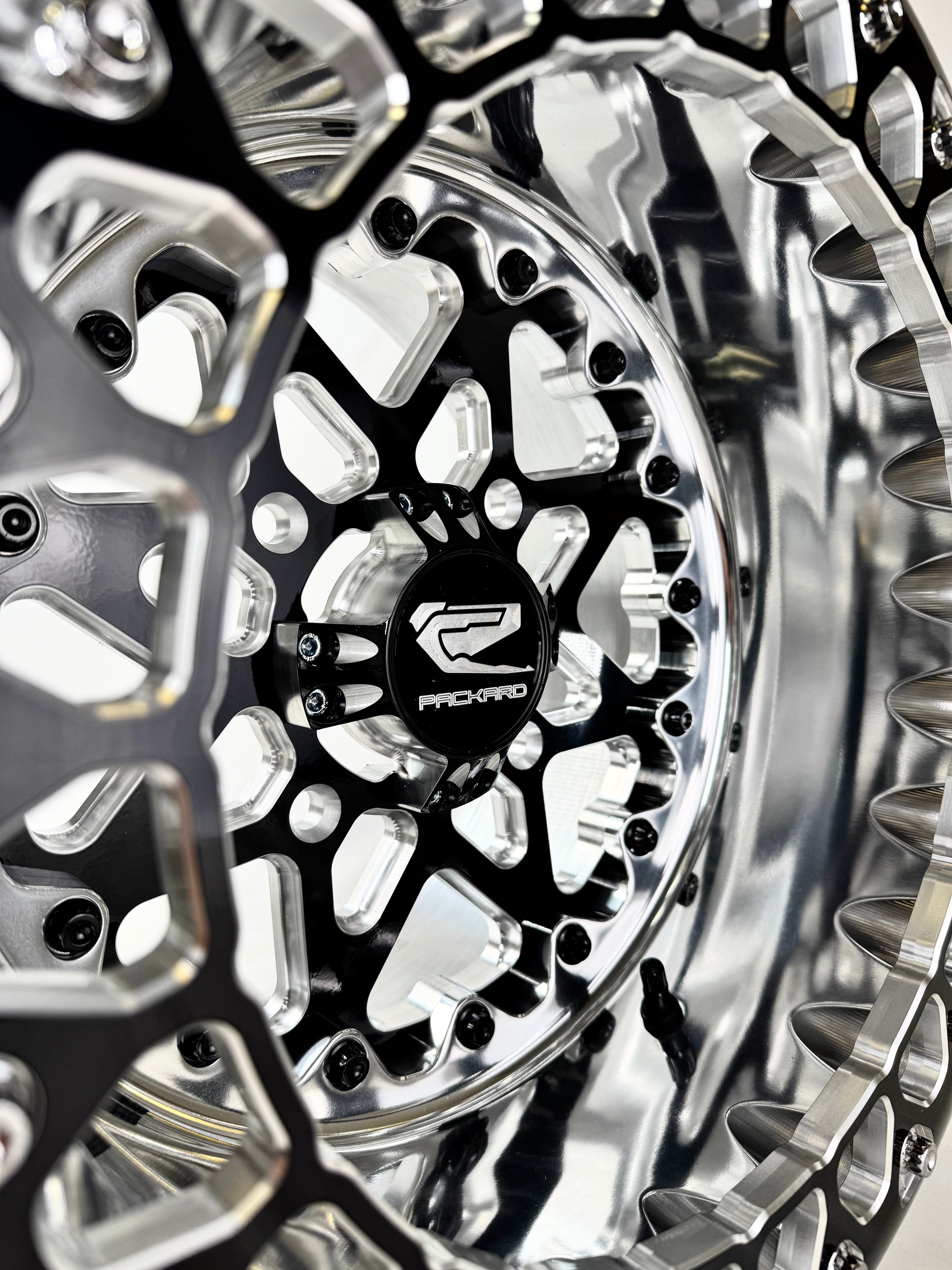 Photo of V2 Super Star - FF Forged Polished Beadlock - Gloss Black by Packard Performance Dealer - Premium Wheels for UTVs / Side by Sides