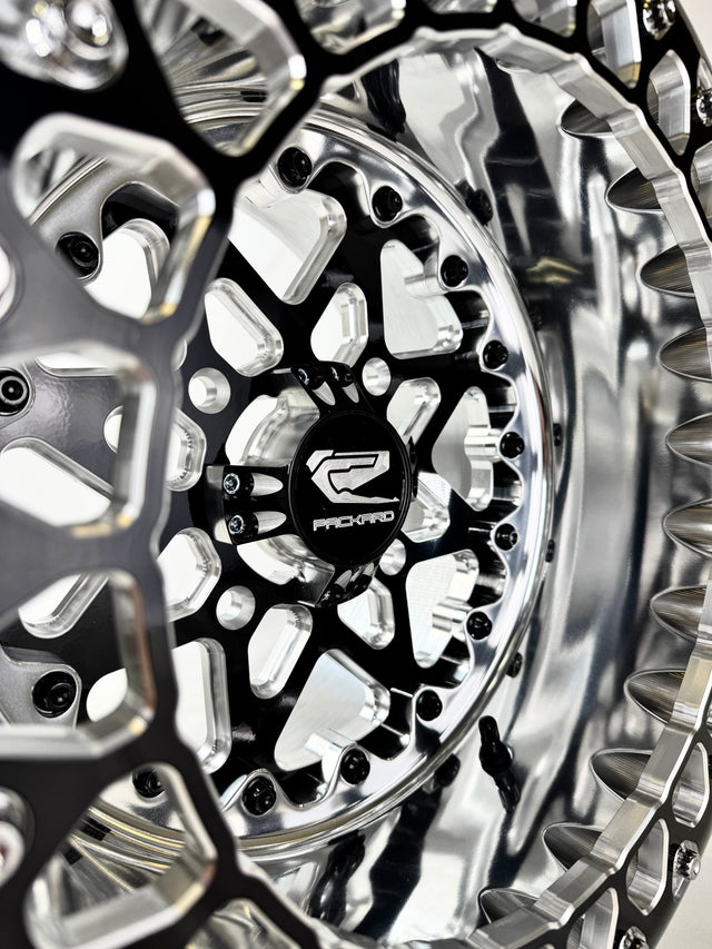 Photo of V2 Super Star - FF Forged Polished Beadlock - Gloss Black by Packard Performance Dealer - Premium Wheels for UTVs / Side by Sides