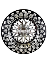Packard Impact Polished Silver beadlock wheel, front view