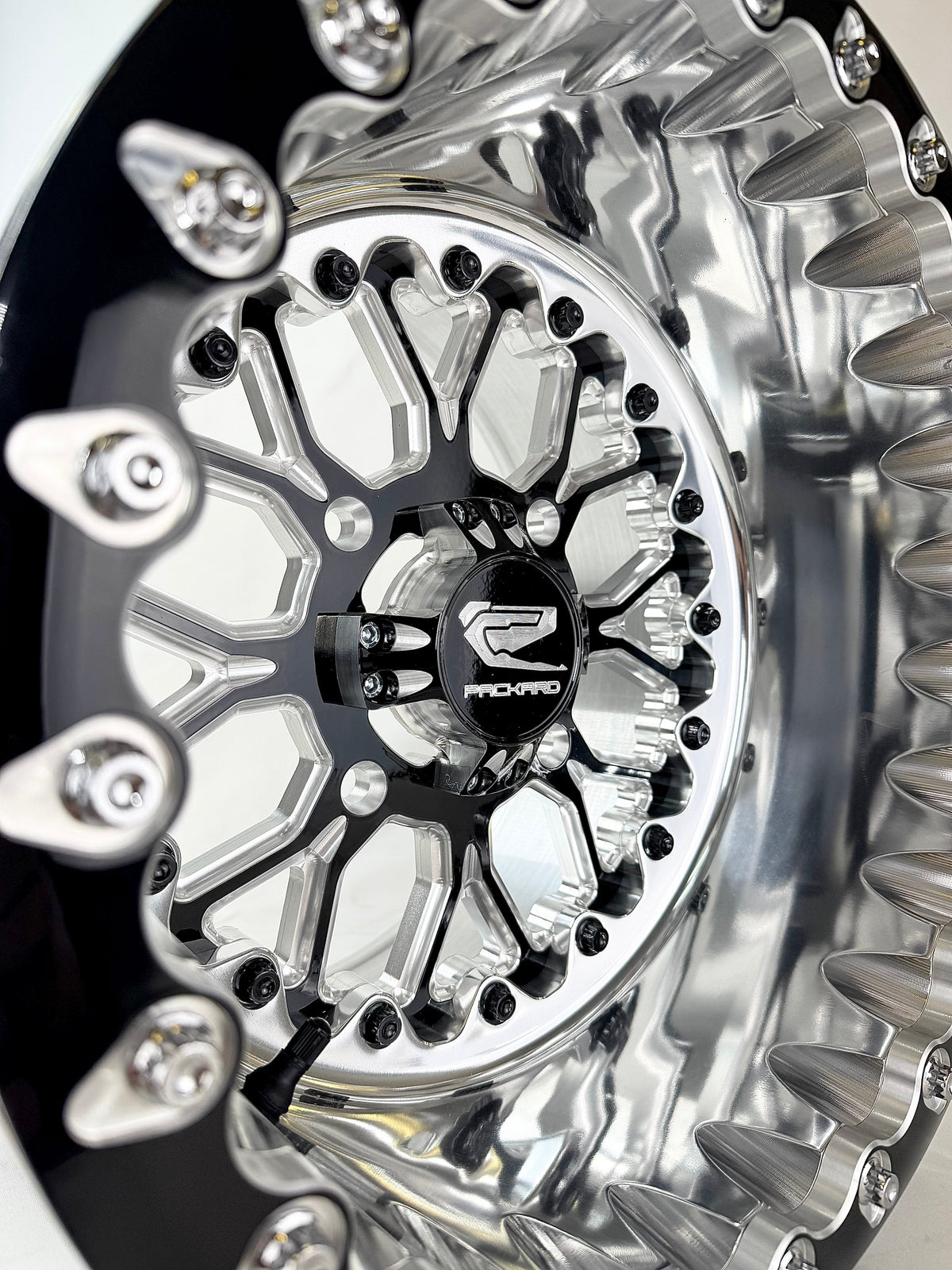 Packard Wishbone Polished Forged Beadlock Wheel - Gloss Black - 4x110 - Packard Performance 3