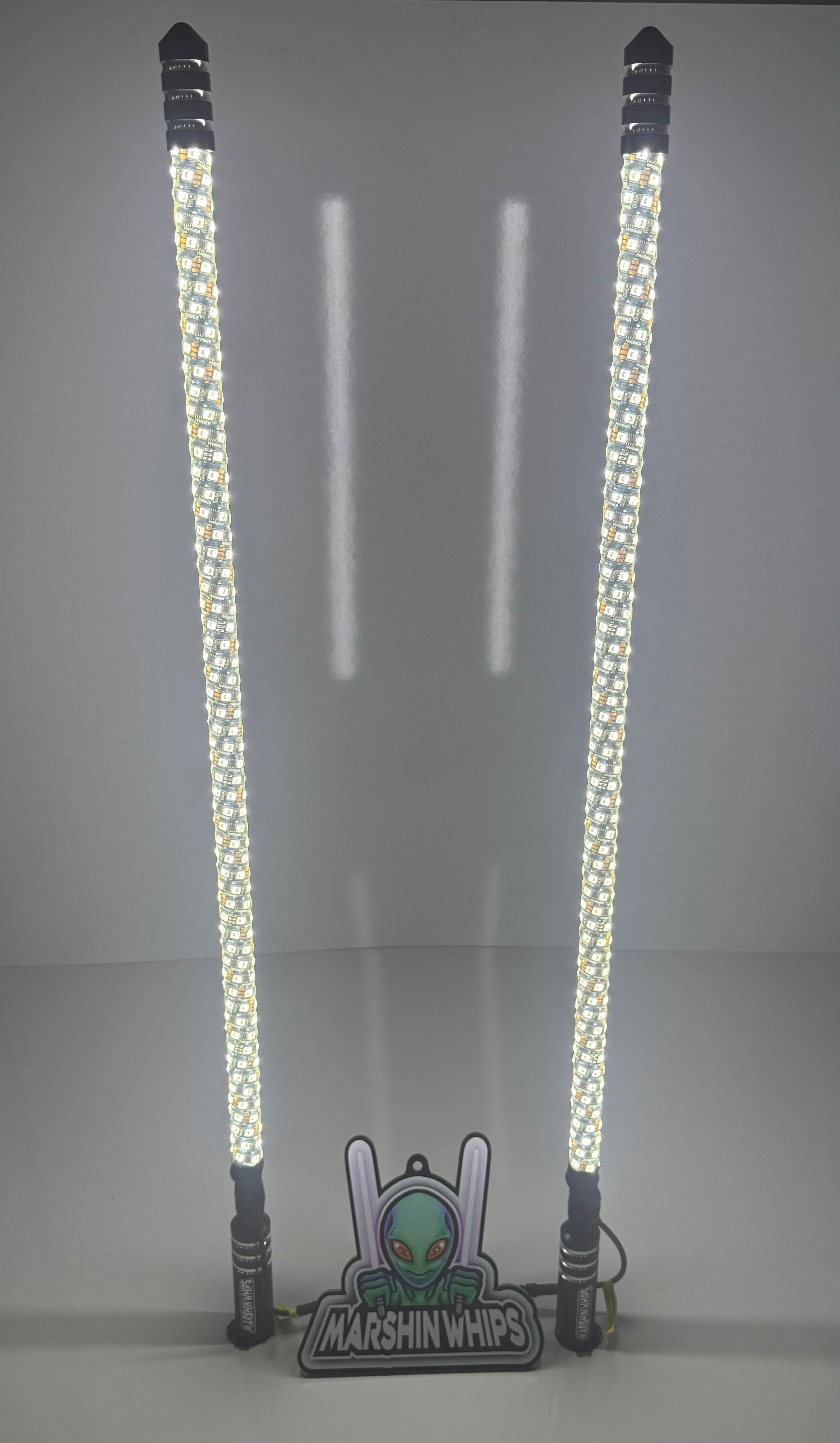 Photo of RGBW Whips Multi Color with Brake and Turn Signals by Marshin Whips - Premium for UTVs / Side by Sides