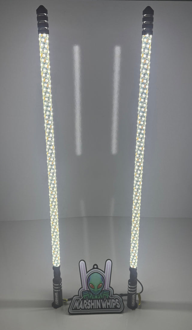 Photo of RGBW Whips Multi Color with Brake and Turn Signals by Marshin Whips - Premium for UTVs / Side by Sides