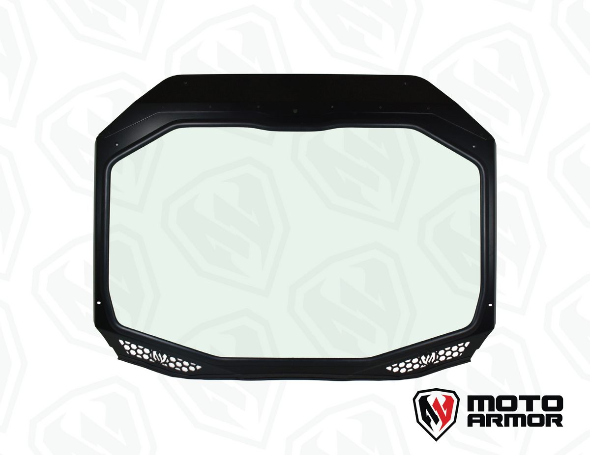 Photo of Maverick "R" Vented Glass Windshield with Wipers by Moto Armor - Premium for UTVs / Side by Sides