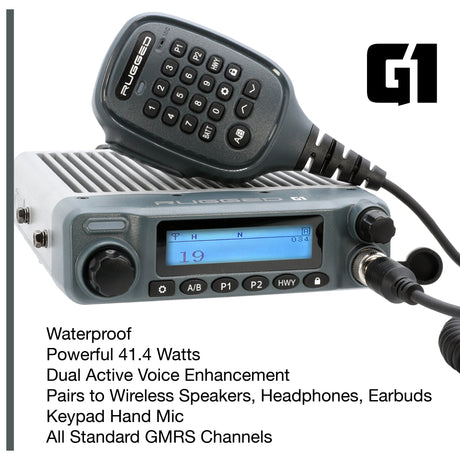 Photo of Toyota Tacoma, 4Runner, Sequoia, Lexus Two-Way GMRS Mobile Radio Kit by Rugged Radios - Premium for UTVs / Side by Sides