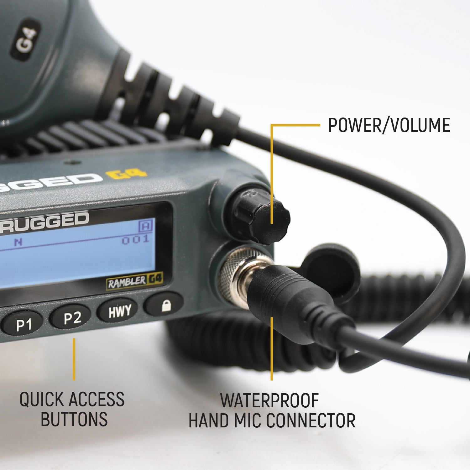 Photo of Radio Kit - Rambler G4 GMRS Mobile Radio with Antenna by Rugged Radios - Premium for UTVs / Side by Sides
