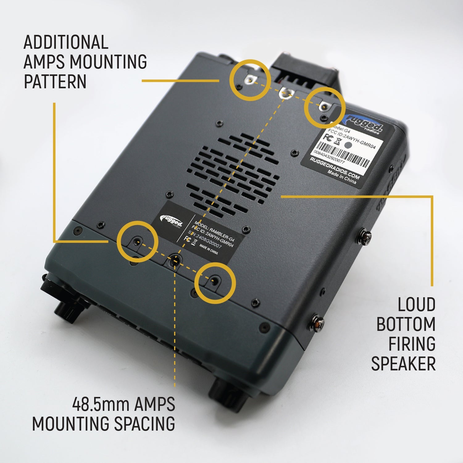 Photo of Radio Kit - Rambler G4 GMRS Mobile Radio with Antenna by Rugged Radios - Premium for UTVs / Side by Sides