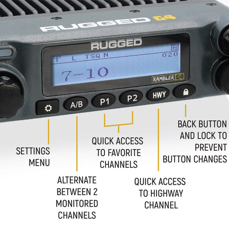 Photo of Rugged Rambler G4 GMRS Mobile Radio by Rugged Radios - Premium for UTVs / Side by Sides