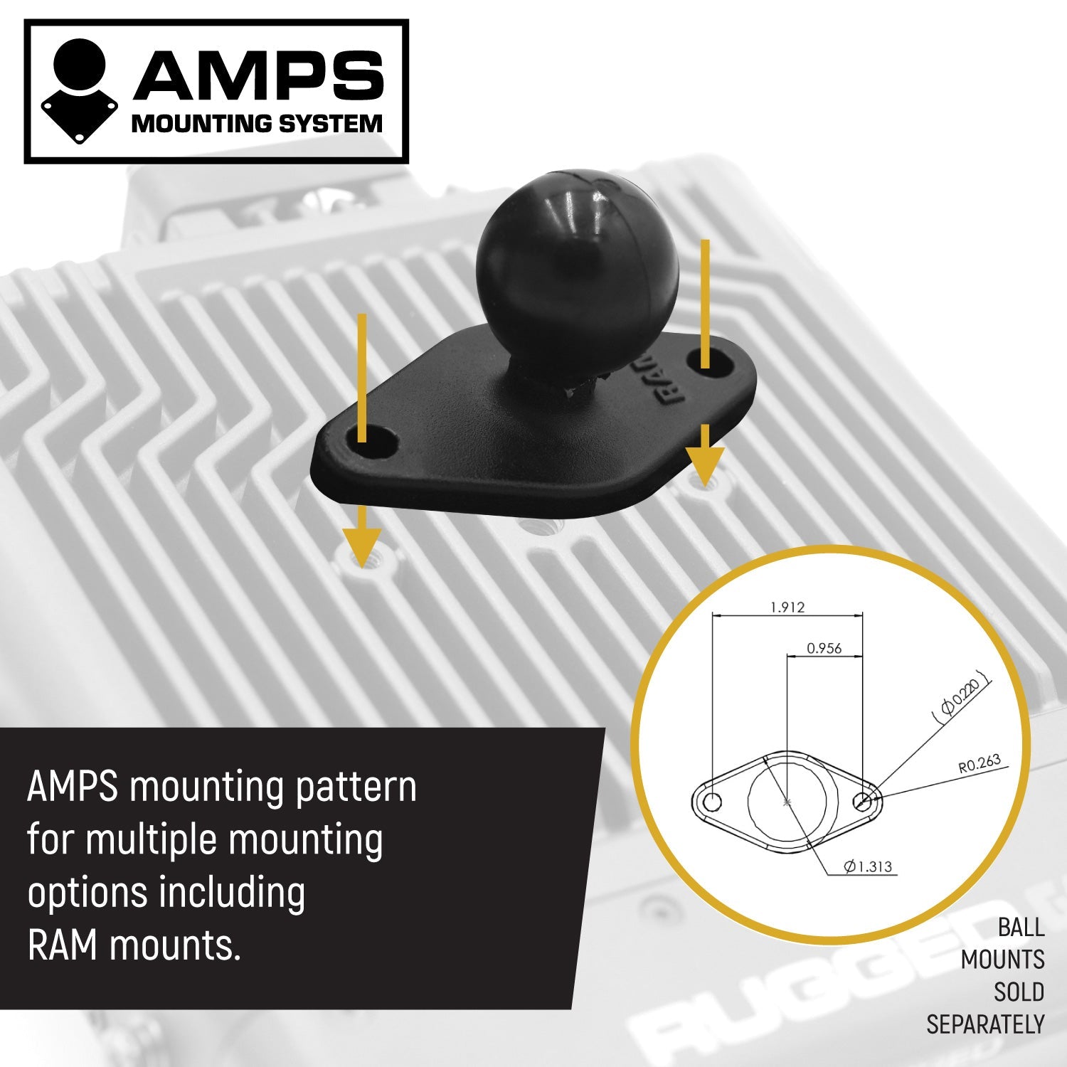 Photo of Radio Kit - Rambler G4 GMRS Mobile Radio with Antenna by Rugged Radios - Premium for UTVs / Side by Sides