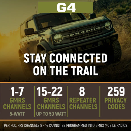 Photo of Ford Bronco Two-Way GMRS Mobile Radio Kit by Rugged Radios - Premium for UTVs / Side by Sides