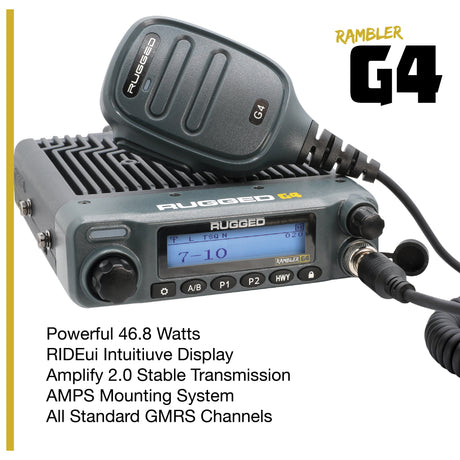 Photo of Toyota Tacoma, 4Runner, Sequoia, Lexus Two-Way GMRS Mobile Radio Kit by Rugged Radios - Premium for UTVs / Side by Sides