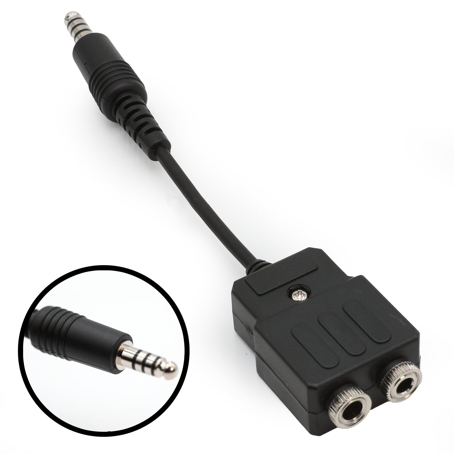 Photo of General Aviation to Helicopter Pilot Headset Adapter by Rugged Radios - Premium for UTVs / Side by Sides
