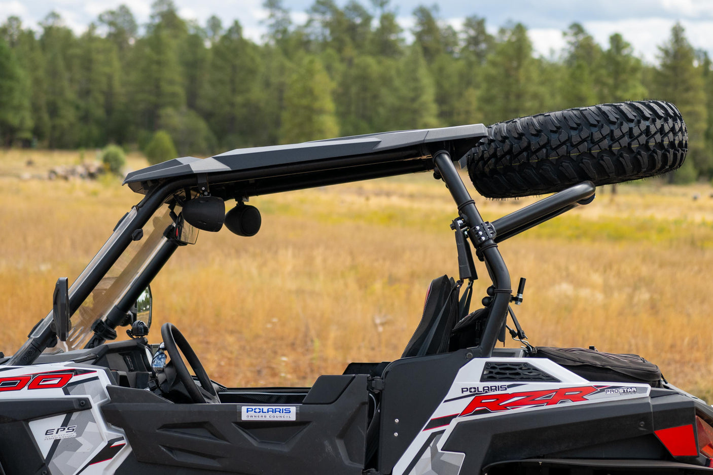 Photo of RZR 1000 S Dual Clamp Spare Tire Mount by Factory UTV - Premium Spare Tire Mounts for UTVs / Side by Sides