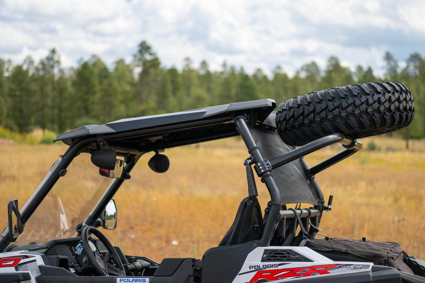 Photo of RZR 1000 S Dual Clamp Spare Tire Mount by Factory UTV - Premium Spare Tire Mounts for UTVs / Side by Sides