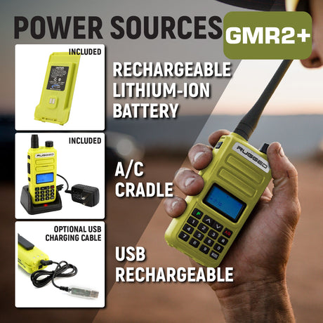 Photo of GO BAG - High Visibility GMR2 PLUS Emergency Radio Bundle by Rugged Radios - Premium for UTVs / Side by Sides