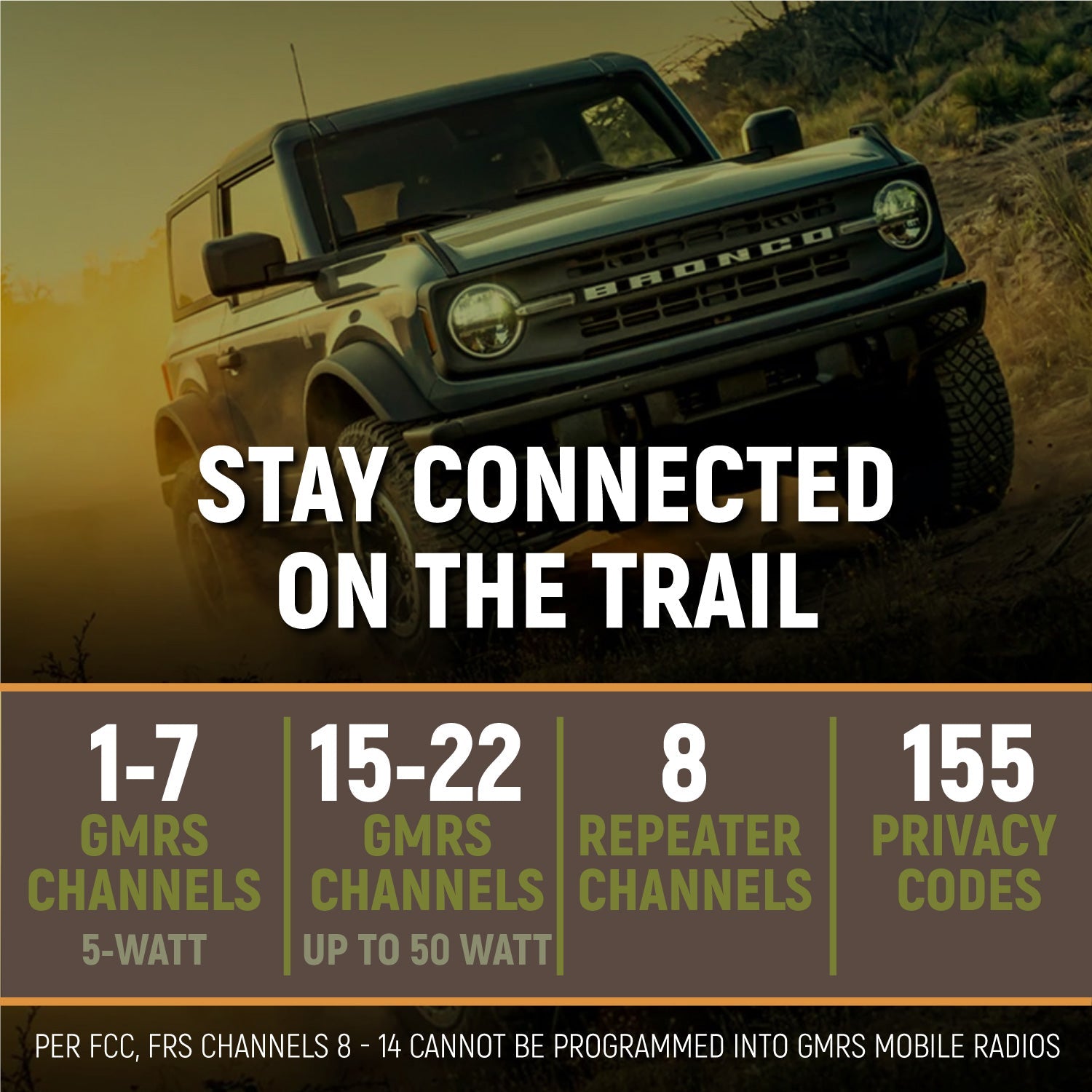Photo of Radio Kit - Rambler G4 GMRS Mobile Radio with Antenna by Rugged Radios - Premium for UTVs / Side by Sides