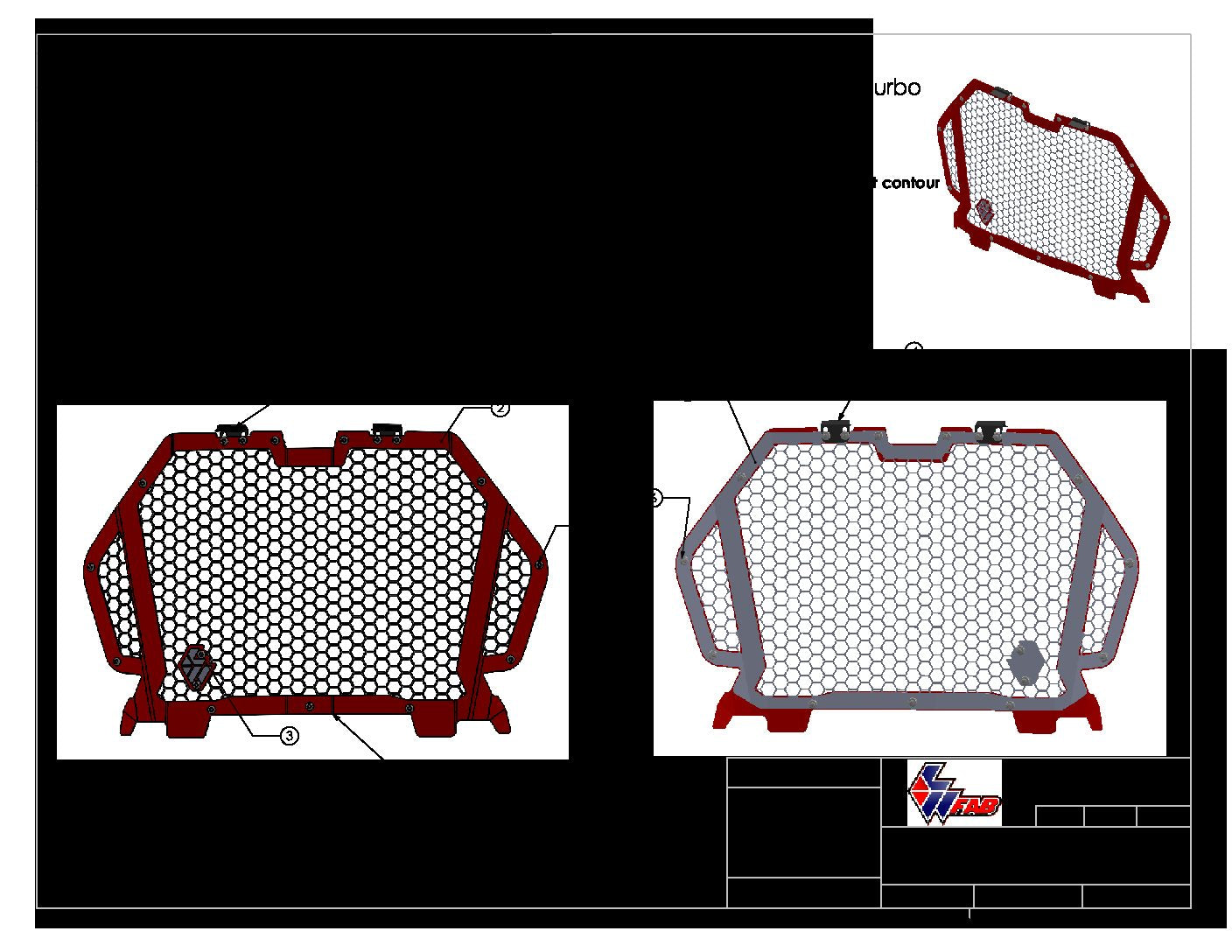 Photo of Aftermarket Snap In Grille by L&W Fab - Premium Grille for UTVs / Side by Sides