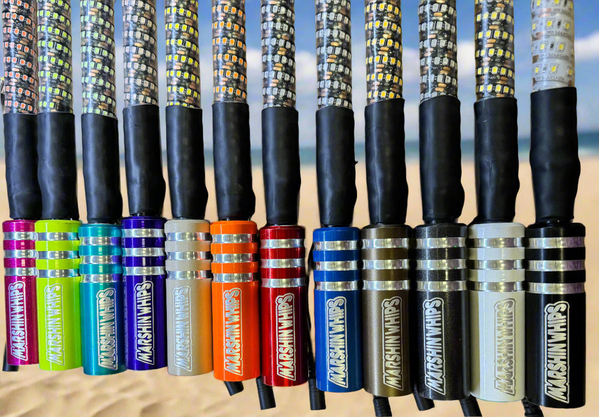 Photo of Game Changer LED Whip - Striking Orange Single by Marshin Whips - Premium for UTVs / Side by Sides