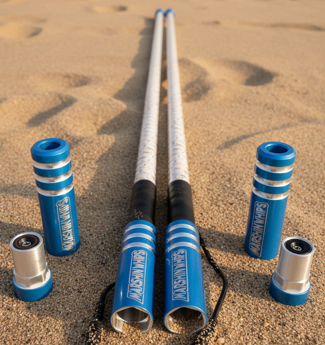 Photo of Game Changer LED Whip Set - Vibrant Blue by Marshin Whips - Premium for UTVs / Side by Sides