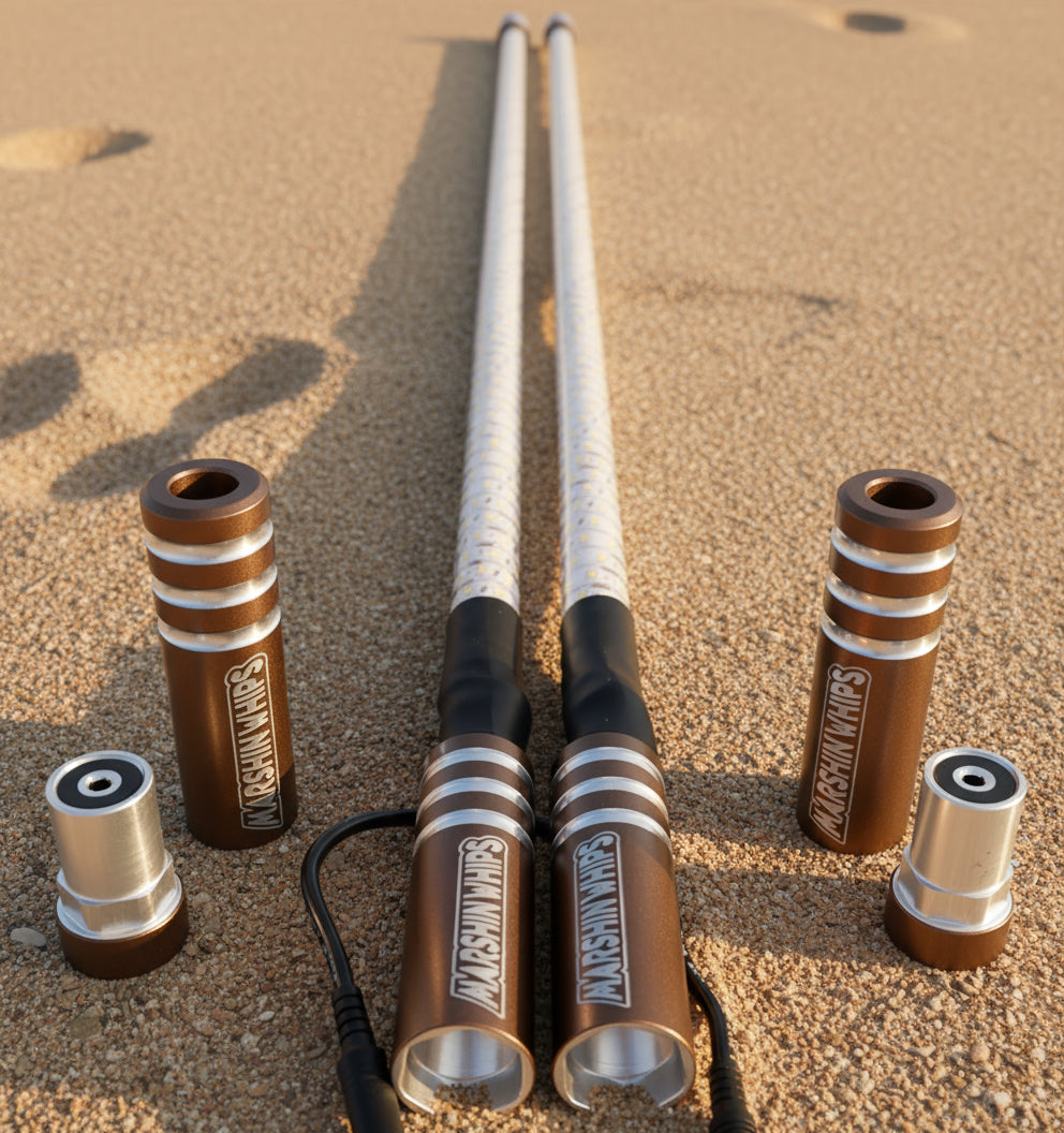 Photo of Game Changer LED Whip Set - Premium Bronze by Marshin Whips - Premium Whip for UTVs / Side by Sides