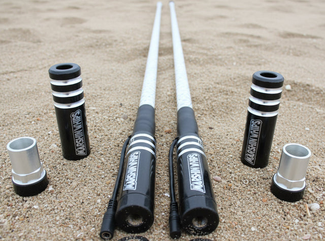 Photo of Game Changer LED Whip Set - Crystal Grey by Marshin Whips - Premium for UTVs / Side by Sides