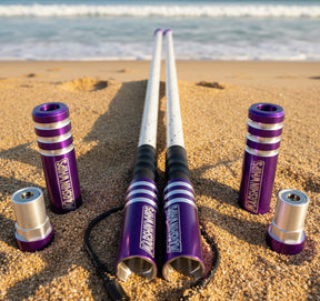 Photo of Game Changer LED Whip Set - Green, White & Red by Marshin Whips - Premium for UTVs / Side by Sides