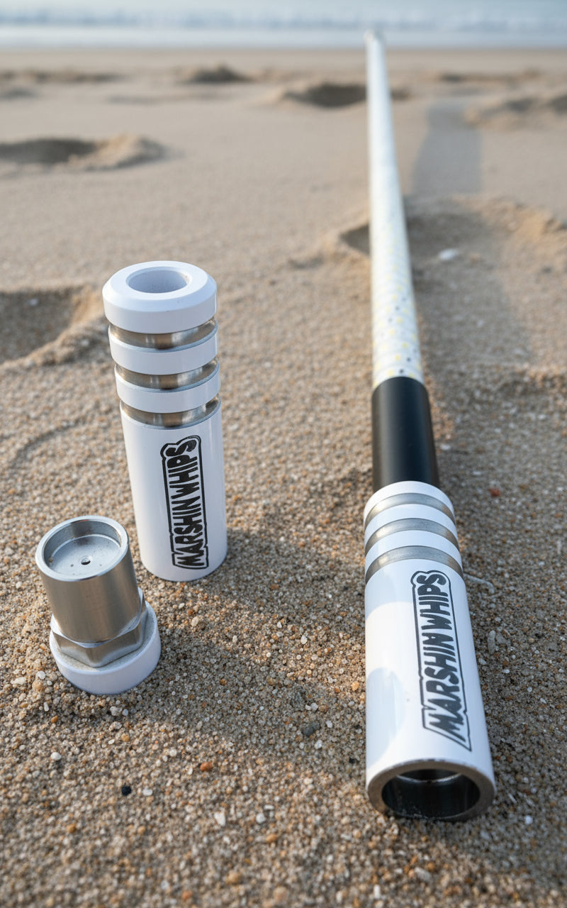 Photo of Game Changer LED Whip - Classic White Single by Marshin Whips - Premium for UTVs / Side by Sides