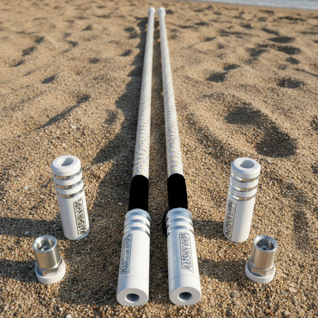 Photo of Game Changer LED Whip Set - Classic White by Marshin Whips - Premium for UTVs / Side by Sides