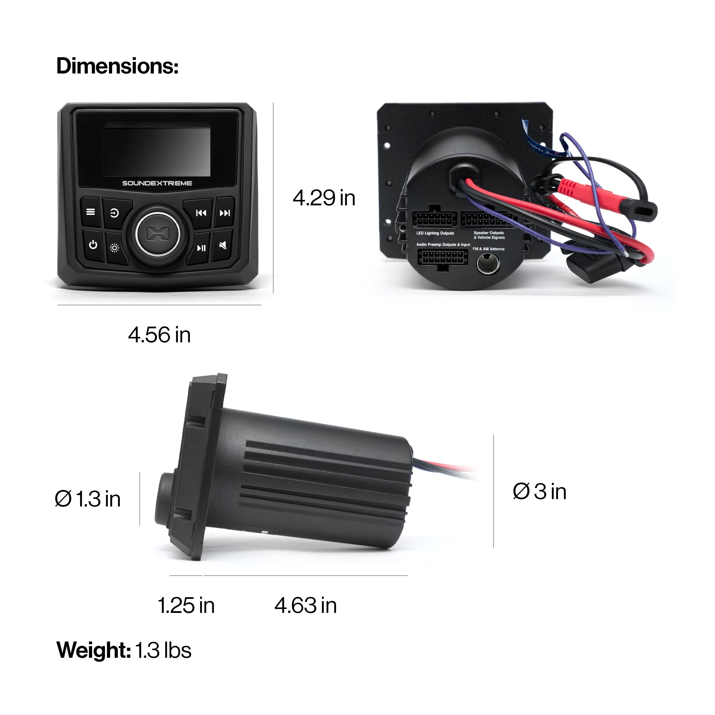 Photo of Marine Gauge Radio by ECOXGEAR - Premium for UTVs / Side by Sides
