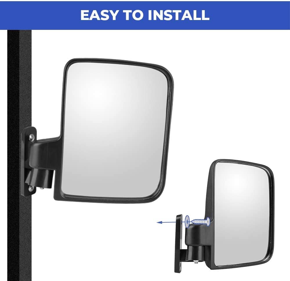 Photo of Golf Cart Side Mirror with LED Turn Signal Light by Kemimoto - Premium for UTVs / Side by Sides