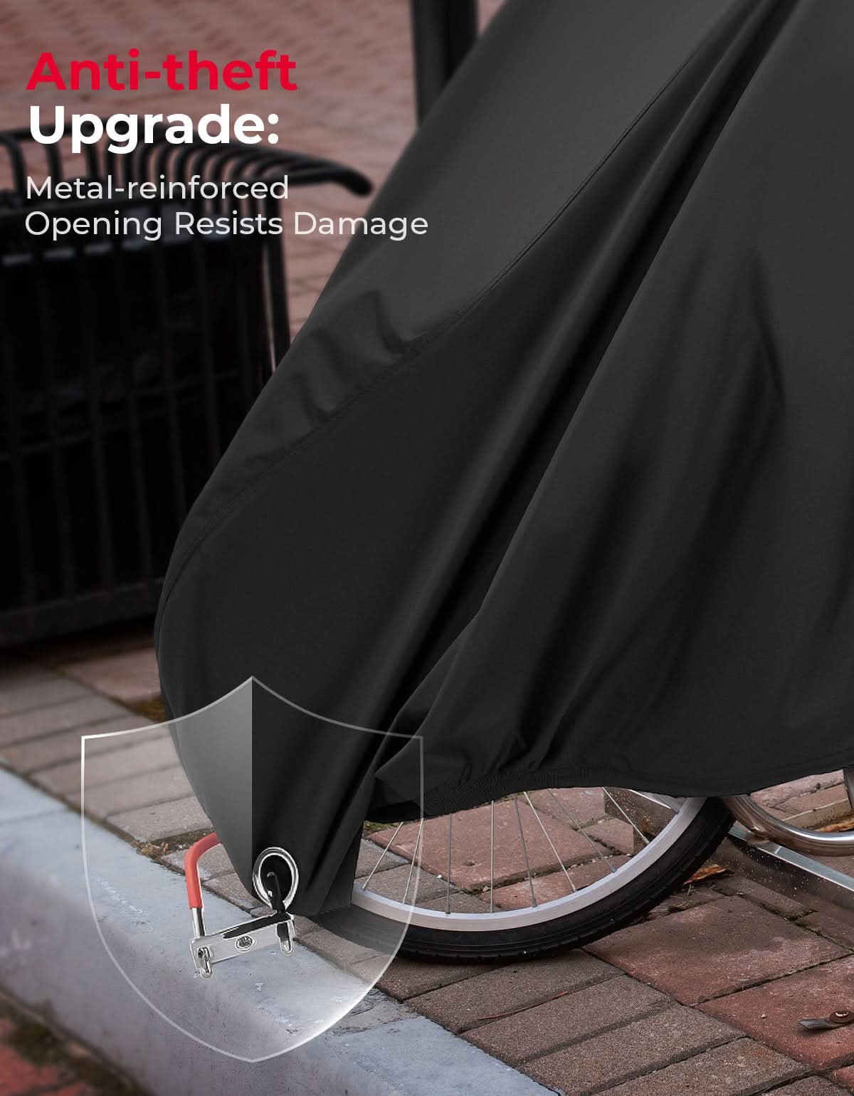 Photo of Rain Waterproof UV Protection Windproof Folding, Bike Tarp for Adult Tricycles, 3 Wheel Bikes, Cargo Bikes by Kemimoto - Premium for UTVs / Side by Sides