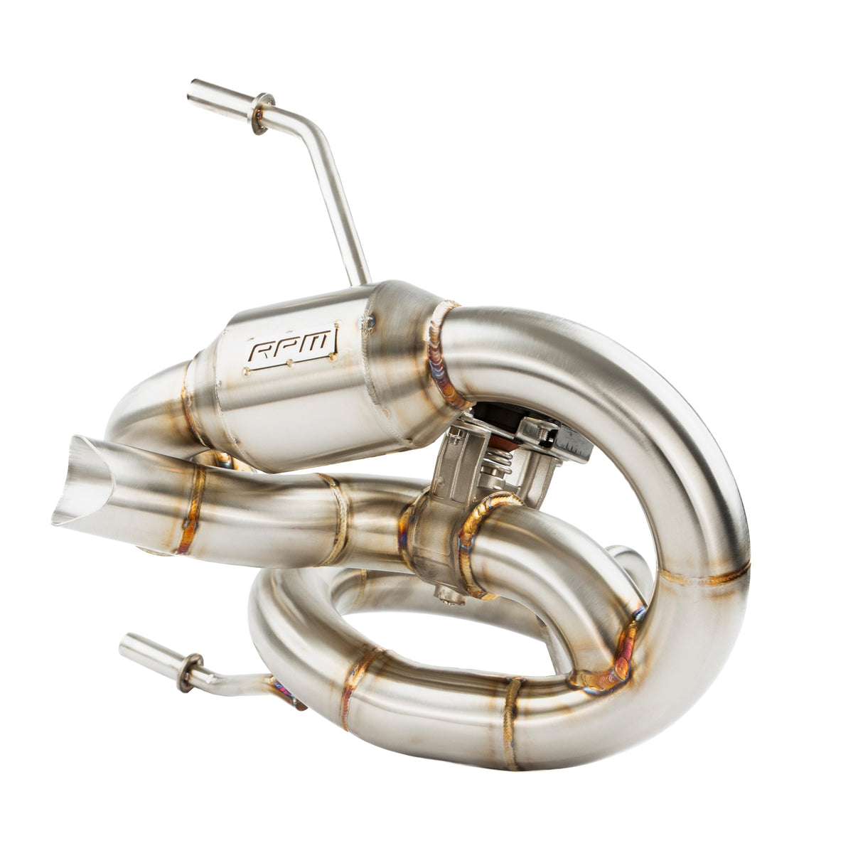 Kawasaki Teryx H2 Big Mouth Resonated Cat Delete Mid Pipe With E-Valve – product detail 4