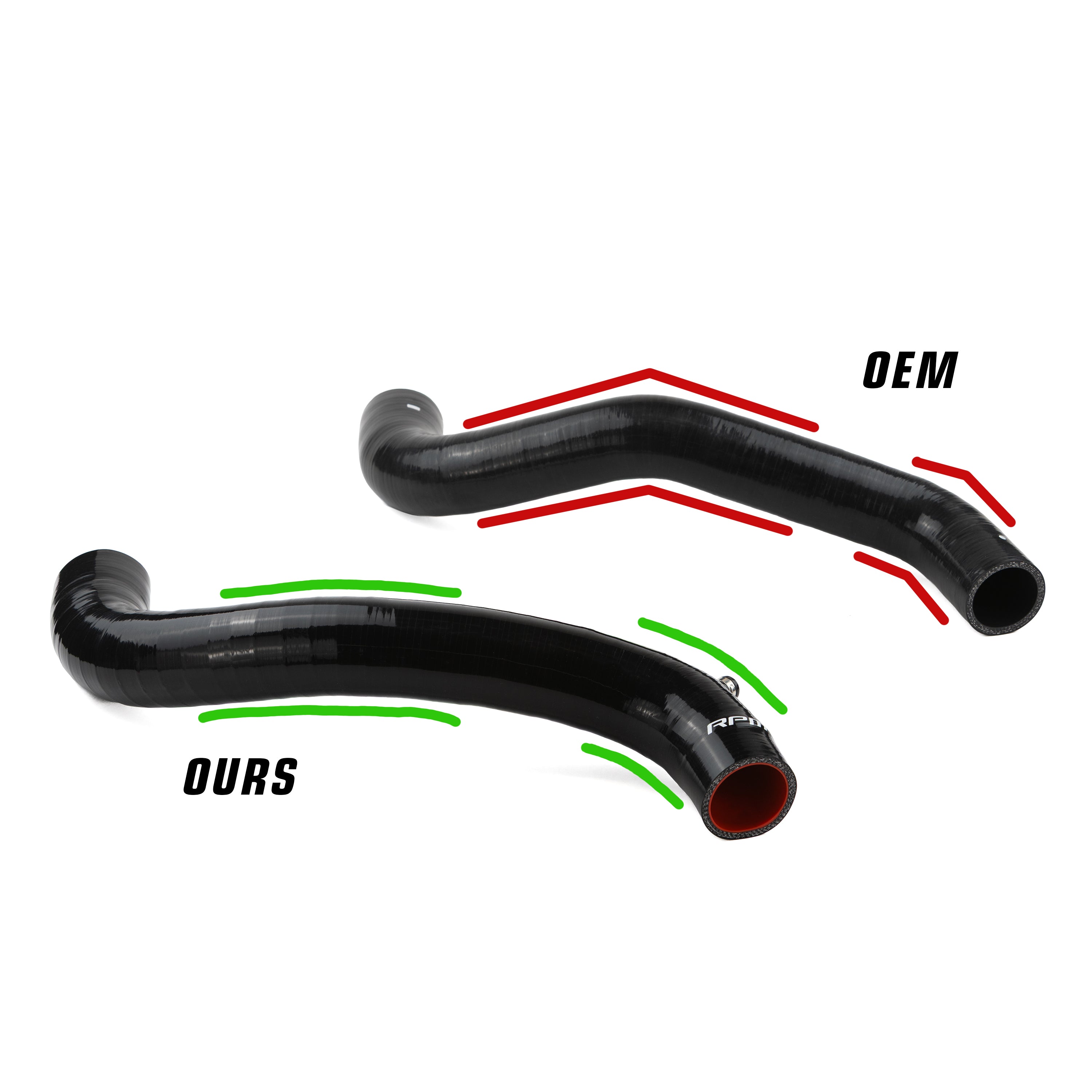 Photo of RPM SXS - RPM Kawasaki H2 Teryx 5-Ply, Wire Reinforced, Port Matched Silicone Charge Tubes by RPM SXS - Premium for UTVs / Side by Sides