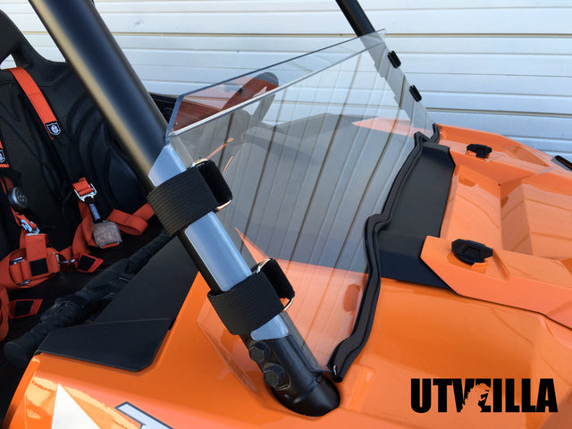 Photo of Polycarbonate Half Windshield with Quick Straps for RZR 900, 1000, TURBO (upgrade options) by UTVZILLA - Premium for UTVs / Side by Sides