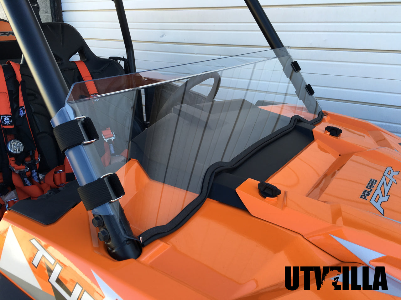 Photo of Polycarbonate Half Windshield with Quick Straps for RZR 900, 1000, TURBO (upgrade options) by UTVZILLA - Premium for UTVs / Side by Sides