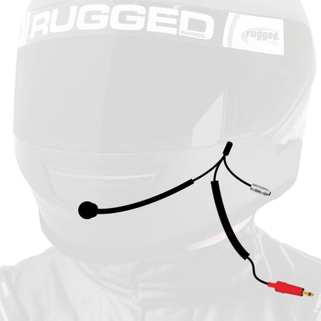 Photo of 3C NASCAR Wired Coil Cord Helmet Kit with Mic and 3.5mm Jack by Rugged Radios - Premium for UTVs / Side by Sides