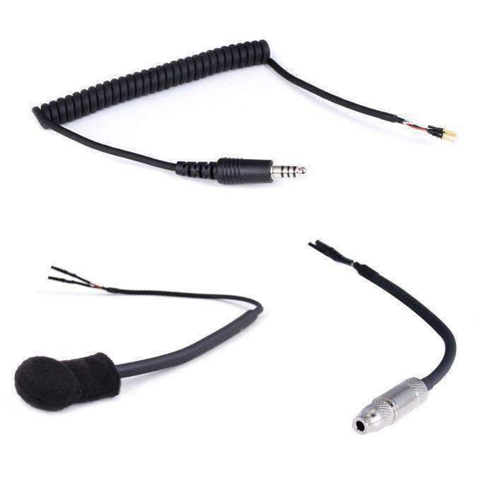 Photo of Rugged Radios - Peltor Coil Cord Helmet Kit with Flex Boom Mic & Helmet Speakers by Rugged Radios - Premium Helmet Wiring Kits for UTVs / Side by Sides