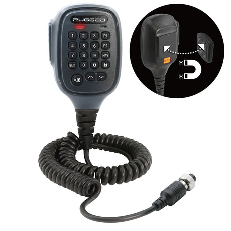 Photo of Hand Mic for G1 Mobile Radio with Scosche MagicMount by Rugged Radios - Premium for UTVs / Side by Sides