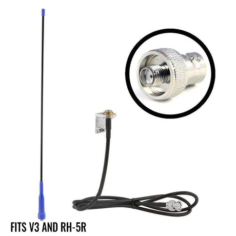 Photo of External Headset Antenna Kit with BNC Connector for Handheld Radios by Rugged Radios - Premium for UTVs / Side by Sides
