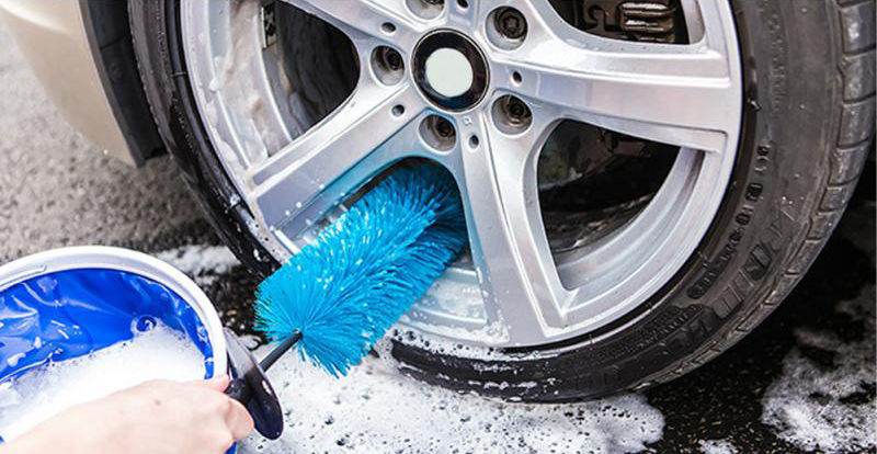 Photo of Monster Racoon Wheel Brush by Plus Soap - Premium Cleaning Supplies for UTVs / Side by Sides