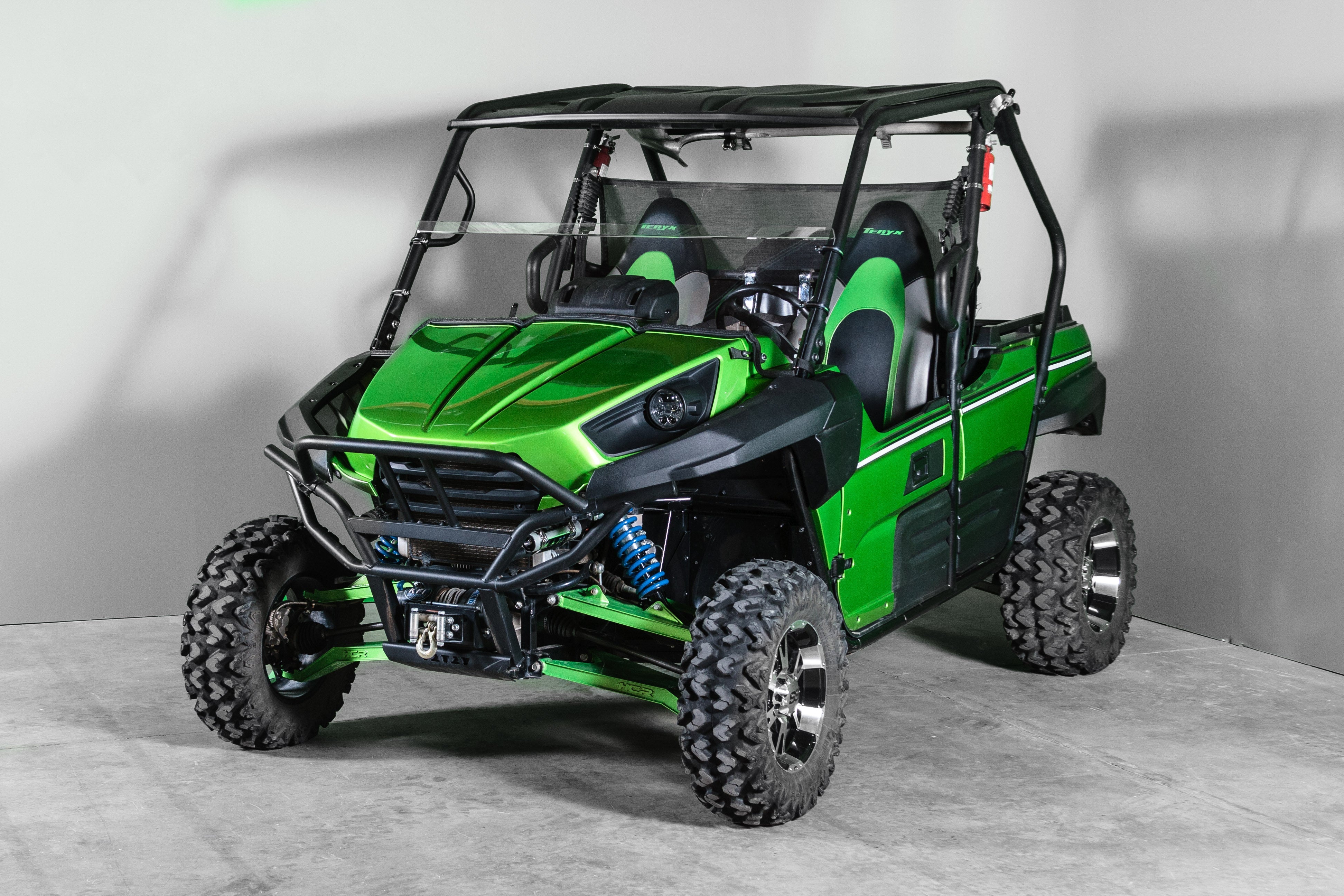 Photo of TK00901 2014 KAWASAKI TERYX 2 SEATER HALF UTV WINDSHIELD - STANDARD 3/16" by TerraRider UTV Windshields & Accessories - Premium for UTVs / Side by Sides