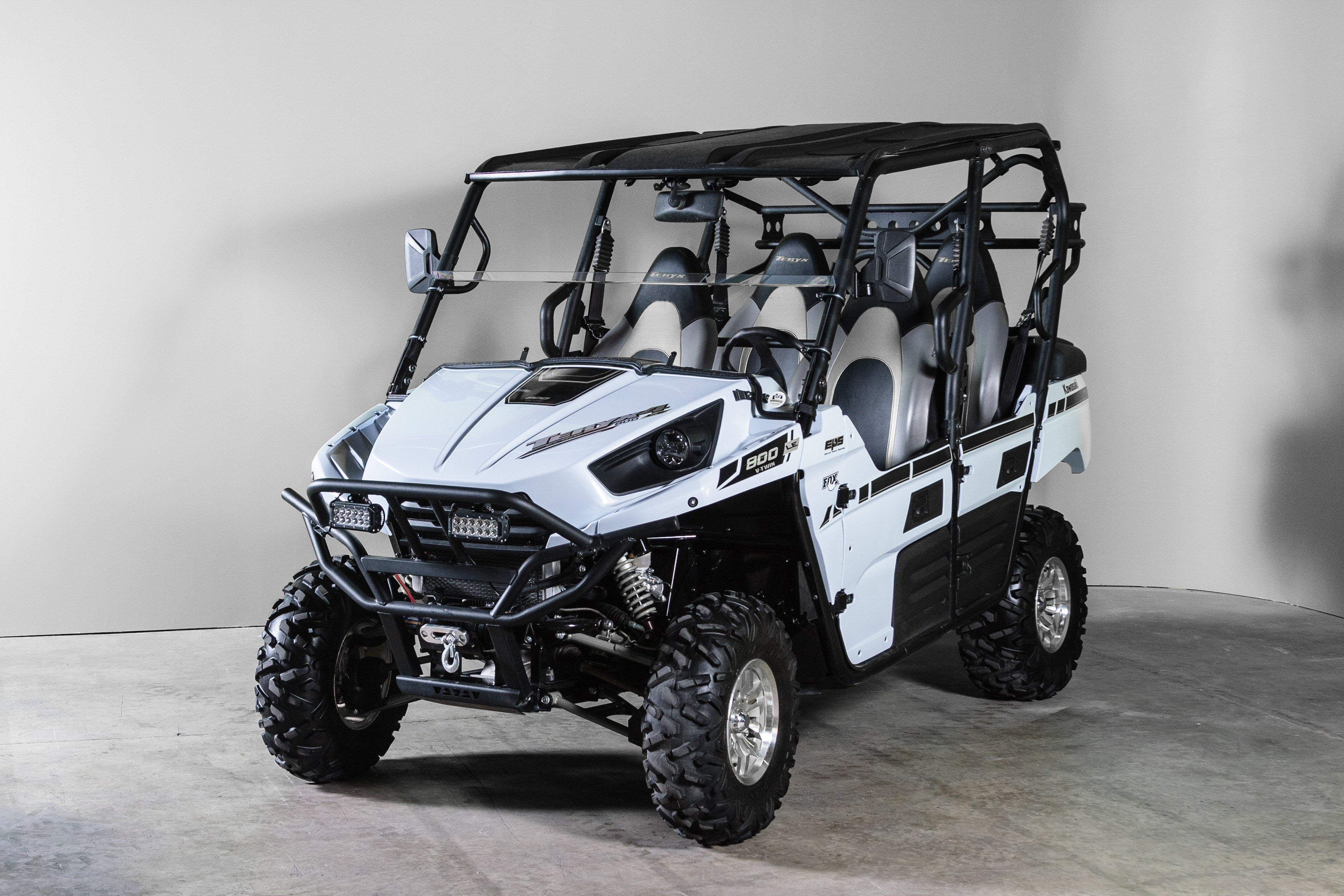 Photo of TK00921 2015 KAWASAKI TERYX, 2 AND 4 SEATER HALF UTV WINDSHIELD - SCRATCH RESISTANT 1/4” by TerraRider UTV Windshields & Accessories - Premium for UTVs / Side by Sides