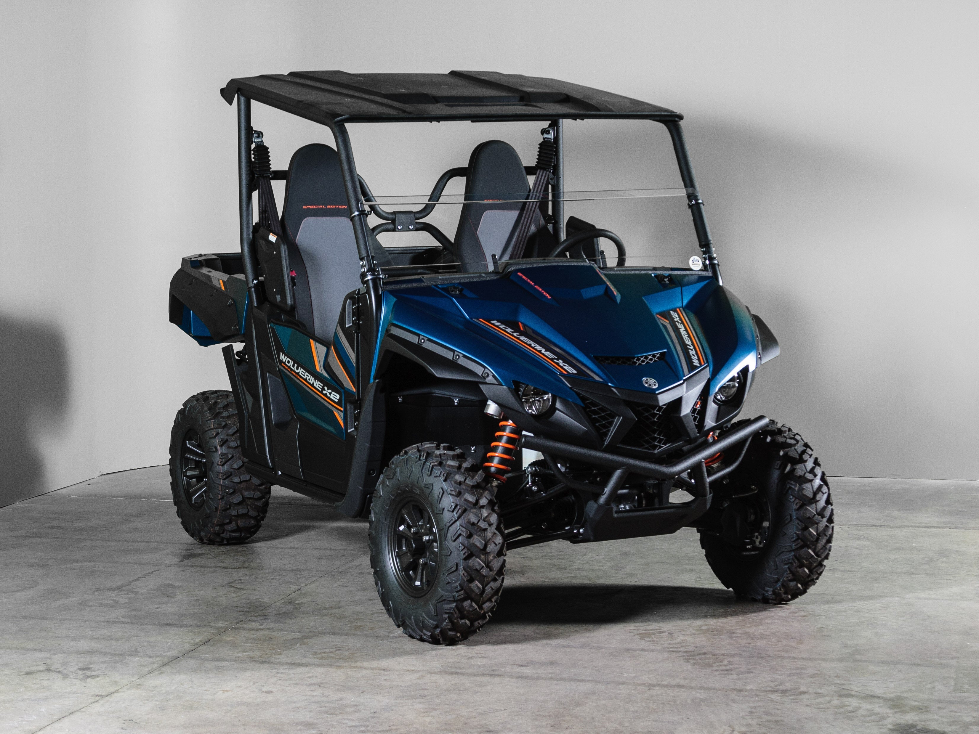 Photo of TK00868 YAMAHA WOLVERINE X2, 2 AND 4 SEATER HALF UTV WINDSHIELD - SCRATCH RESISTANT 1/4” by TerraRider UTV Windshields & Accessories - Premium for UTVs / Side by Sides