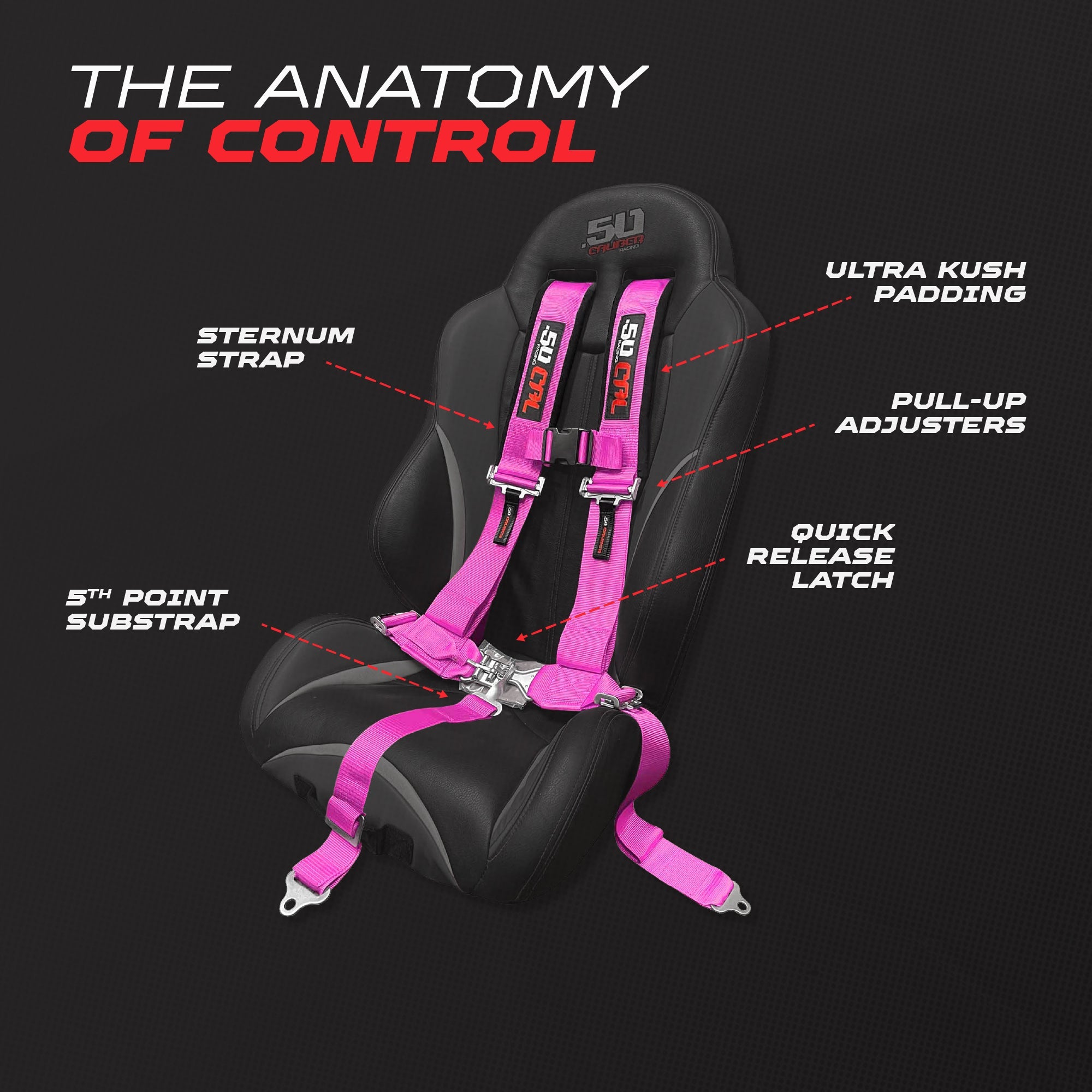 3" 5 point Harness 50 Caliber Racing Harness