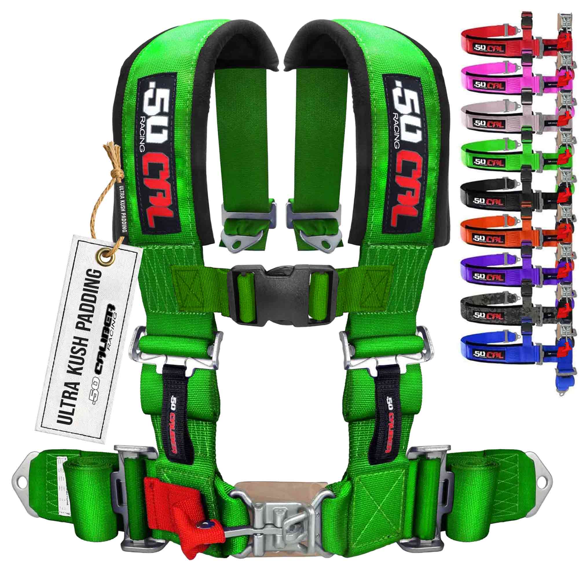 50 Caliber Racing 2" 4-Point UTV Harness | Latch & Link Quick Release | 9 Colors