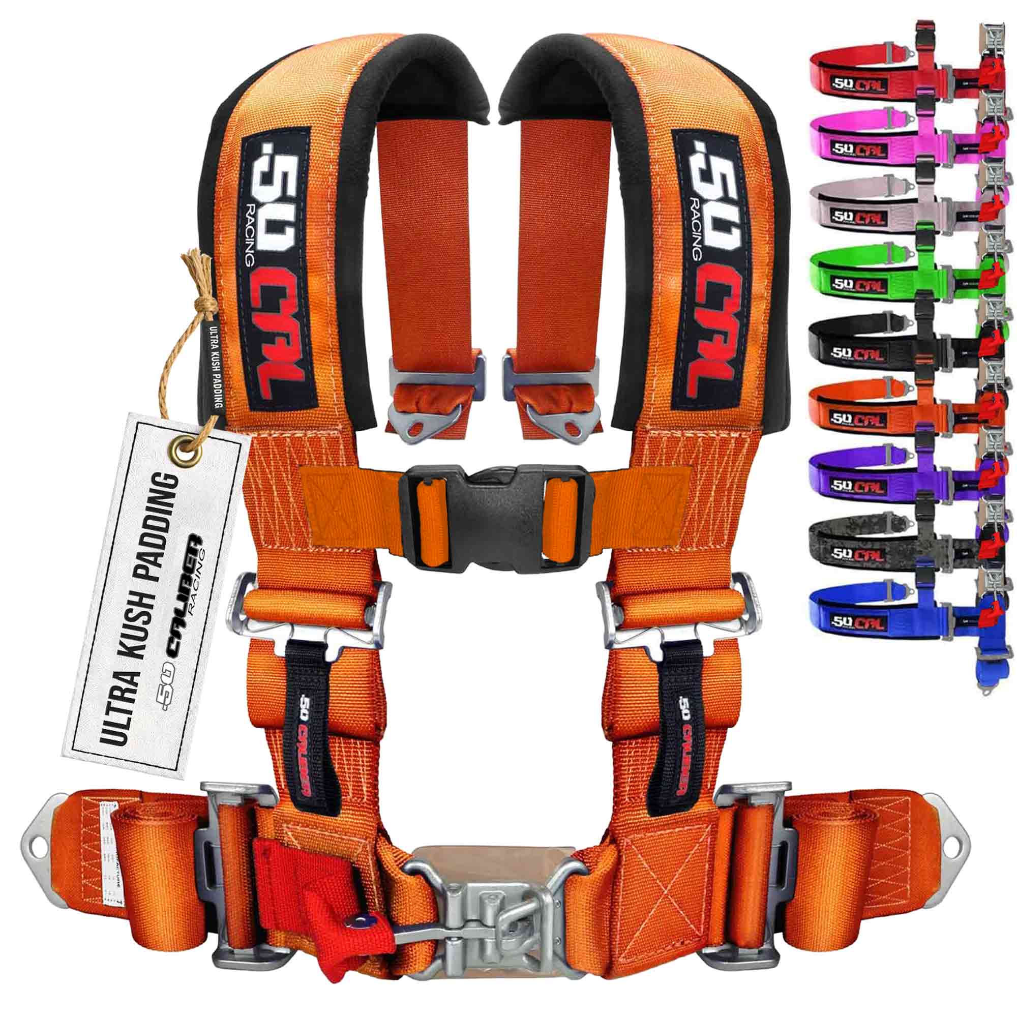 50 Caliber Racing 2" 4-Point UTV Harness | Latch & Link Quick Release | 9 Colors