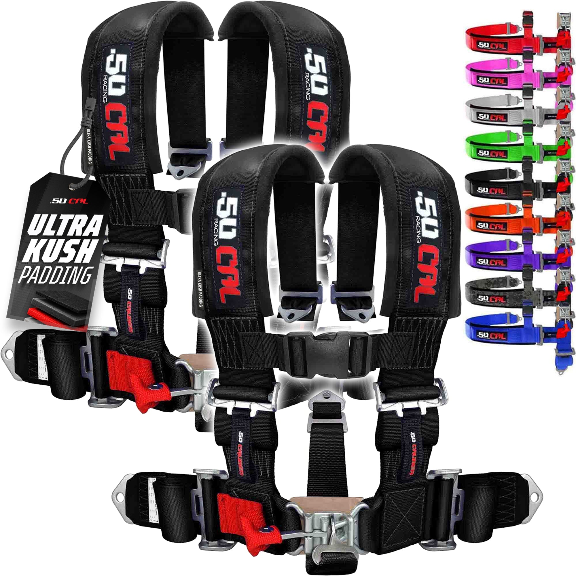 50 Caliber Racing 3" 5-Point UTV Harness | Anti-Submarine Strap | 9 Colors