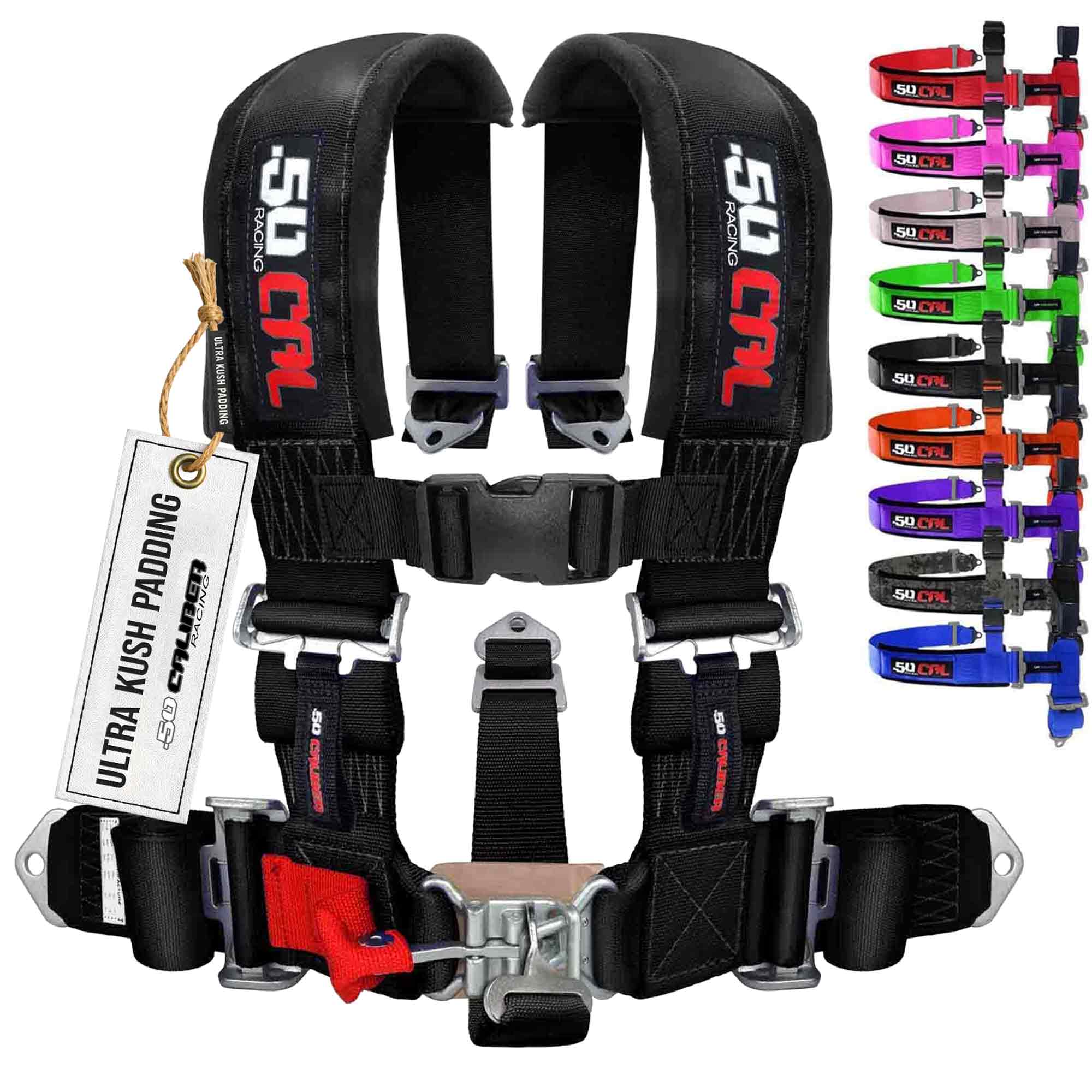 50 Caliber Racing 3" 5-Point UTV Harness | Anti-Submarine Strap | 9 Colors