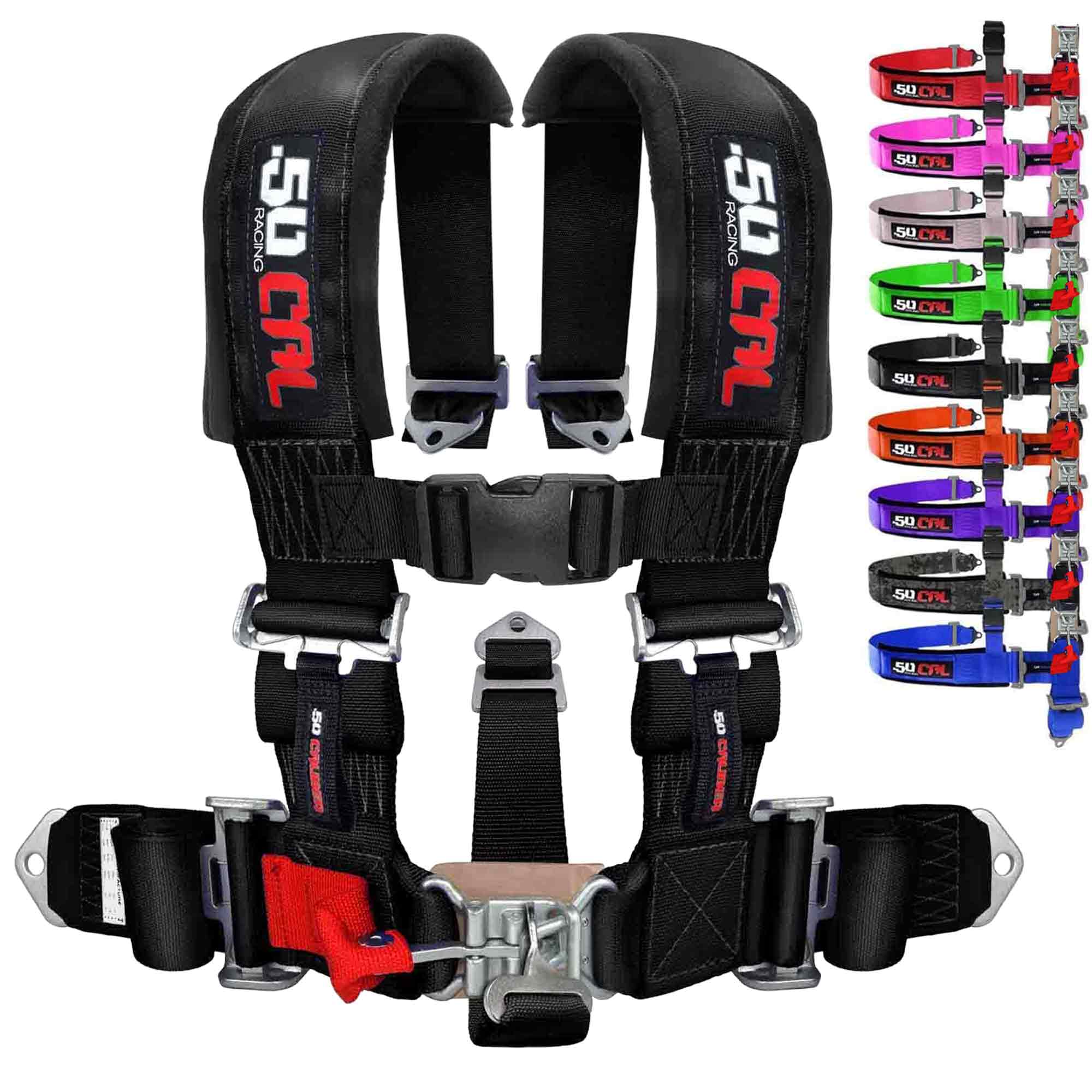 50 Caliber Racing 3" 5-Point UTV Harness | Anti-Submarine Strap | 9 Colors
