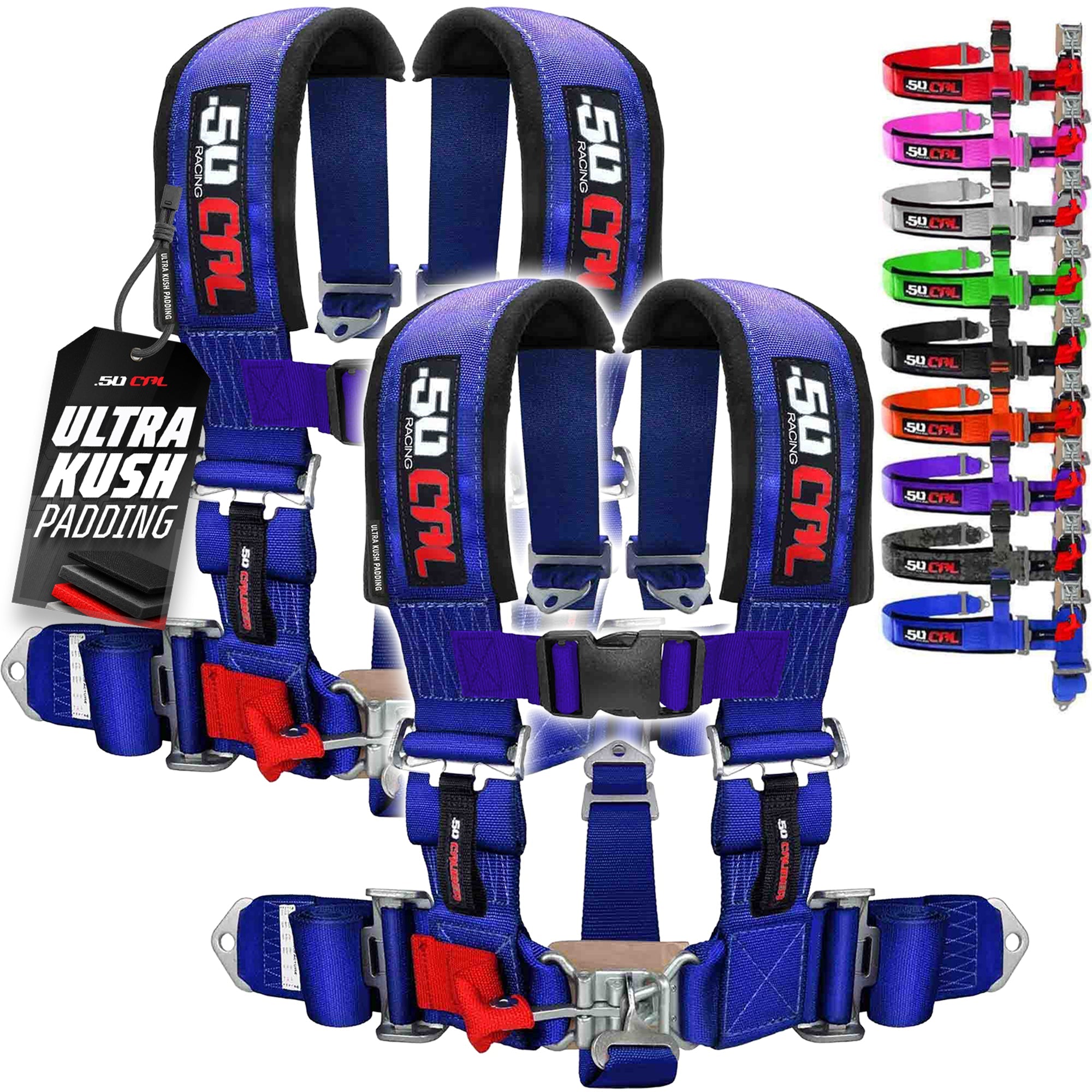 50 Caliber Racing 3" 5-Point UTV Harness | Anti-Submarine Strap | 9 Colors