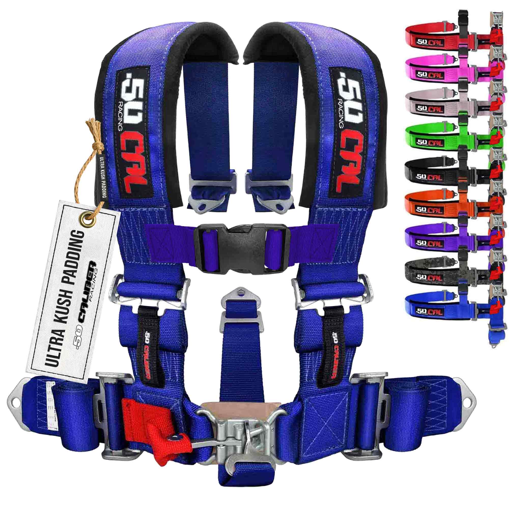 50 Caliber Racing 2" 5-Point UTV Harness | Anti-Submarine Strap | 9 Colors